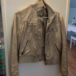 Beige Leather jacket